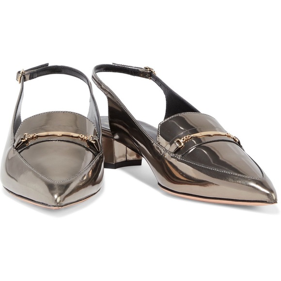 Paul Smith Shoes - Paul Smith Dido Mirrored Leather Slingback Pumps